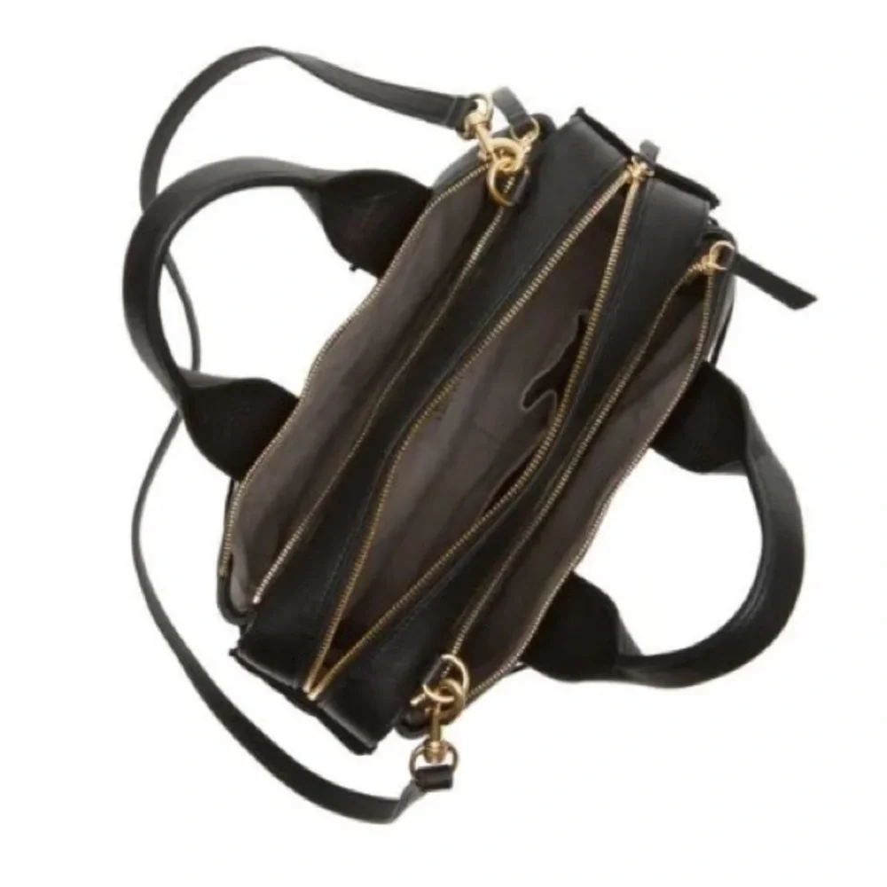 Vince Camuto Jayde Satchel‎ Black Leather Crossbody Bag